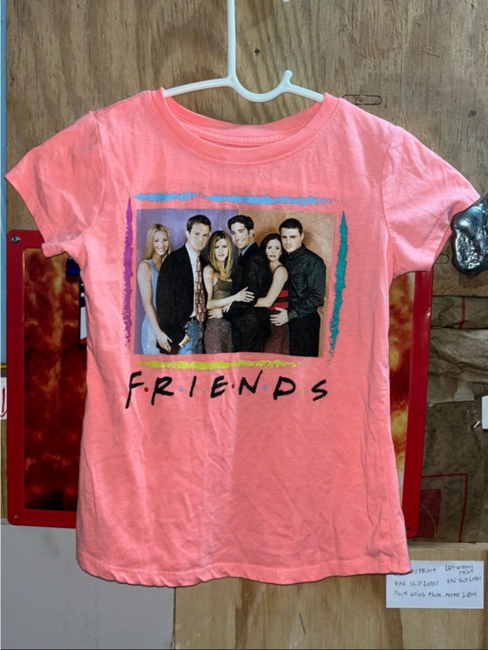 FRIENDS Coral Short-Sleeve Graphic Tee with Cast Photo